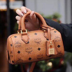 BRAND NEW MCM Ella Boston Bag in Visetos